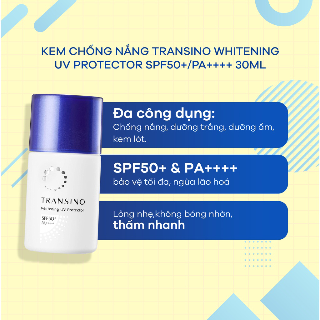 Kem chống nắng Transino Whitening Day Protector 40ml Nhật Bản