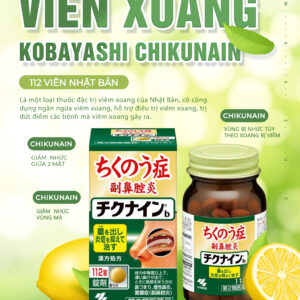 Viên uống hỗ trợ điều trị viêm xoang Kobayashi Chikunain 112 viên