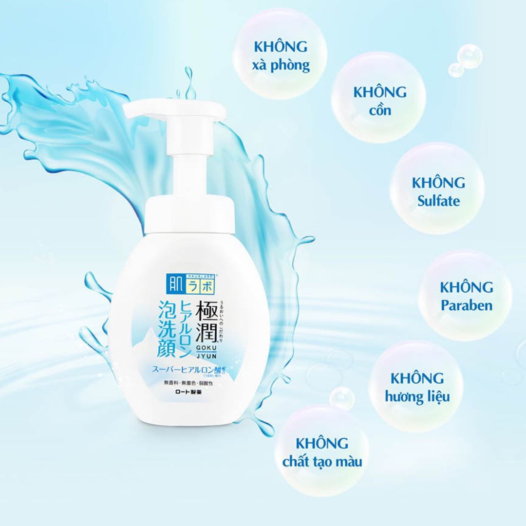 Sữa rửa mặt Hadalabo trắng và xanh nội địa Nhật