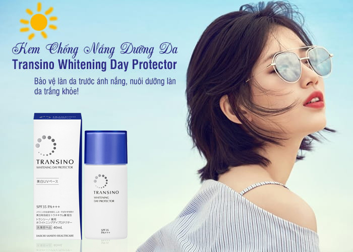 Kem chống nắng Transino Whitening Day Protector 40ml Nhật Bản