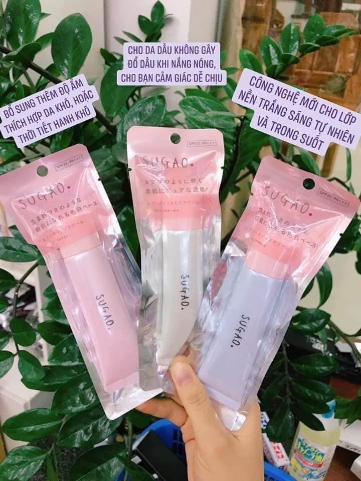 Kem Nền Trang Điểm Sugao Air Fit CC Cream SPF 23 PA+++ Của Nhật