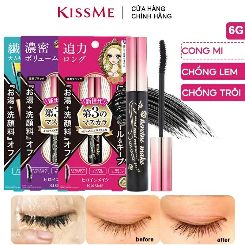 Mascara Kissme Volume Vuốt Cong & Dày Mi 6g