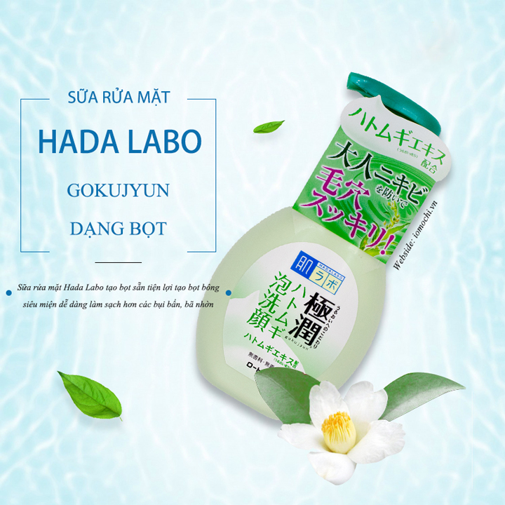 Sữa rửa mặt Hadalabo trắng và xanh nội địa Nhật