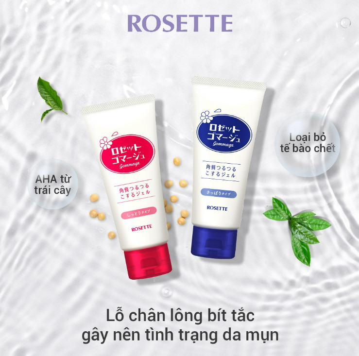 Gel tẩy da chết Rosette Peeling 120g của Nhật Bản