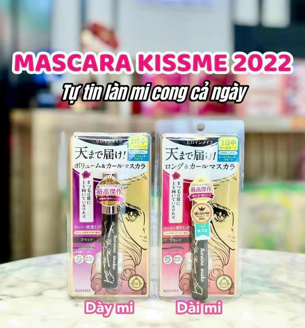 Mascara Kissme Volume Vuốt Cong & Dày Mi 6g