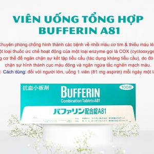 Viên uống ngăn đột quỵ Nhật Bản Bufferin A81 – 100 Viên