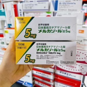 Viên uống trị u tuyến giáp Mercazole 5mg 100 viên của Nhật Bản