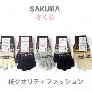 Găng Tay Len Cảm Ứng Sakura Nhật Bản